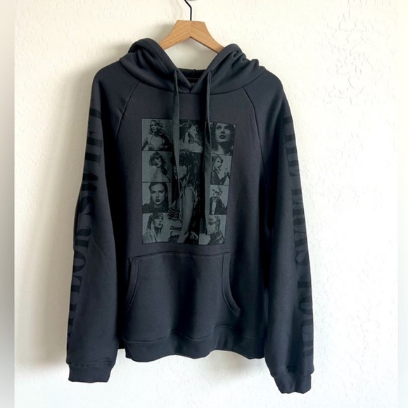 Taylor Swift Tops - New Taylor Swift Eras Tour Black Hoodie Official US Tour Dates Merch Size M